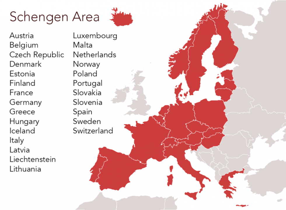 Danh sách các quốc gia Schengen