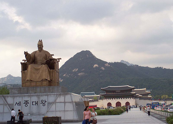 Quảng trường Gwanghwamun ở Seoul Hàn Quốc